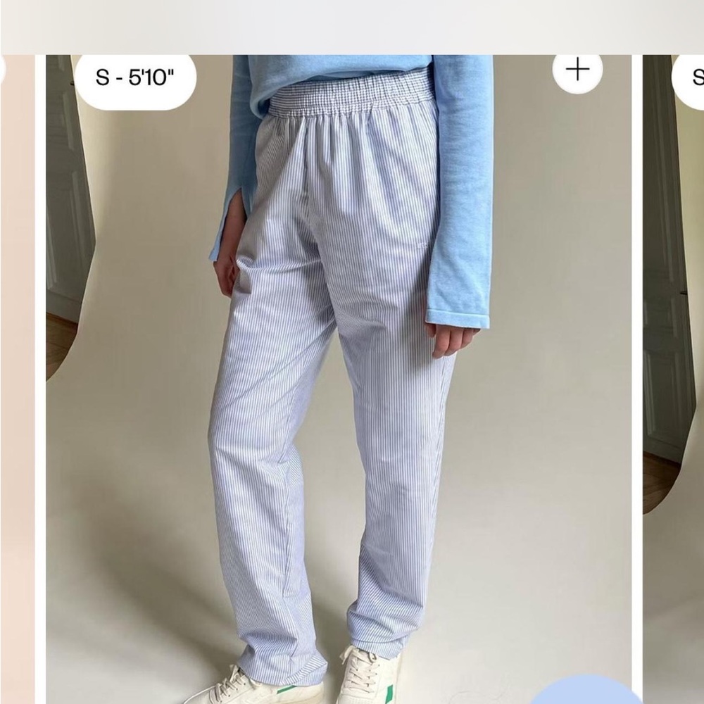 Djerf Avenue Breeze Pants Blue Striped